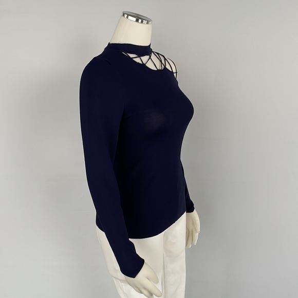 NWOT Venus Knit Top Size X Small Navy - Picture 4 of 6